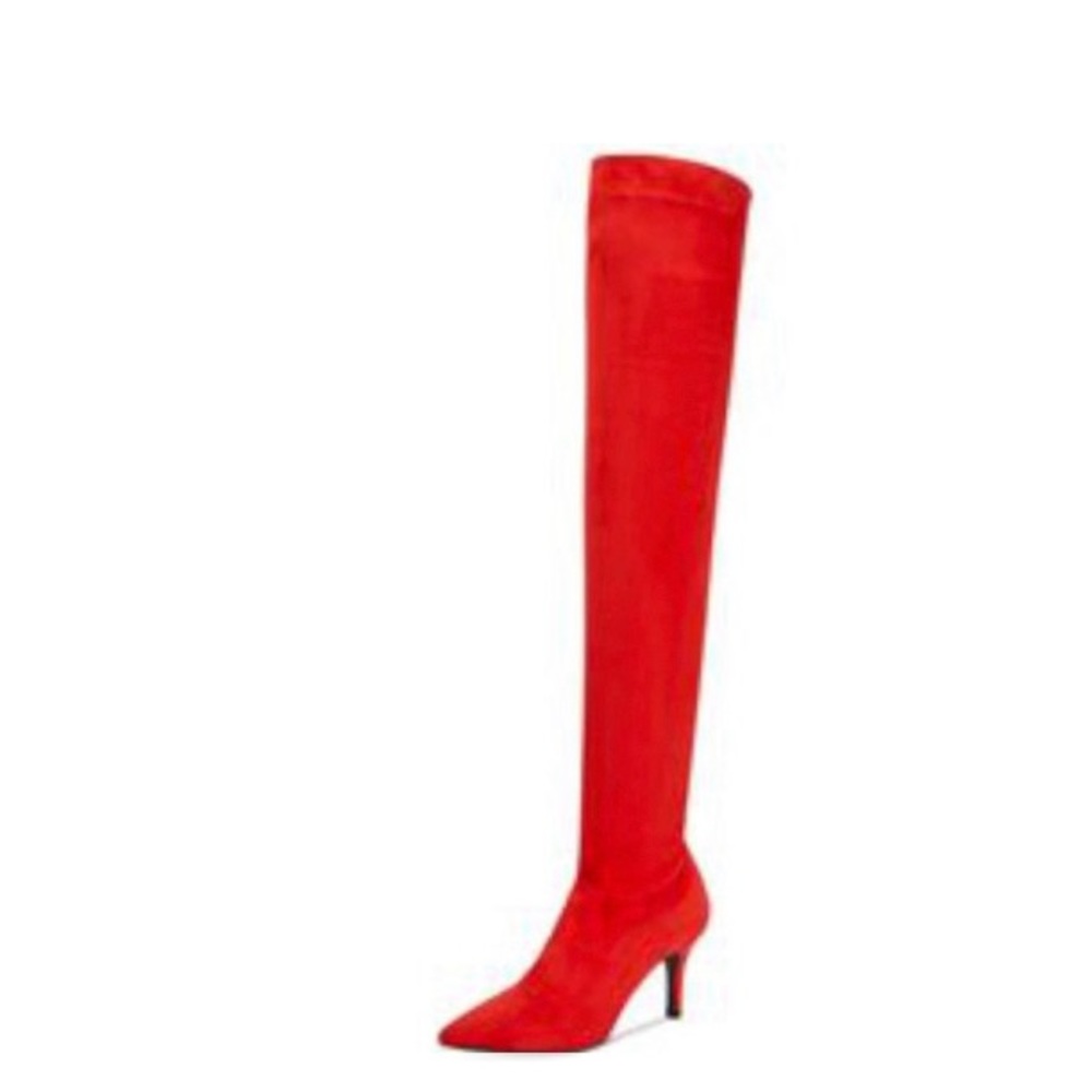 INC Red Suede Over the Knee